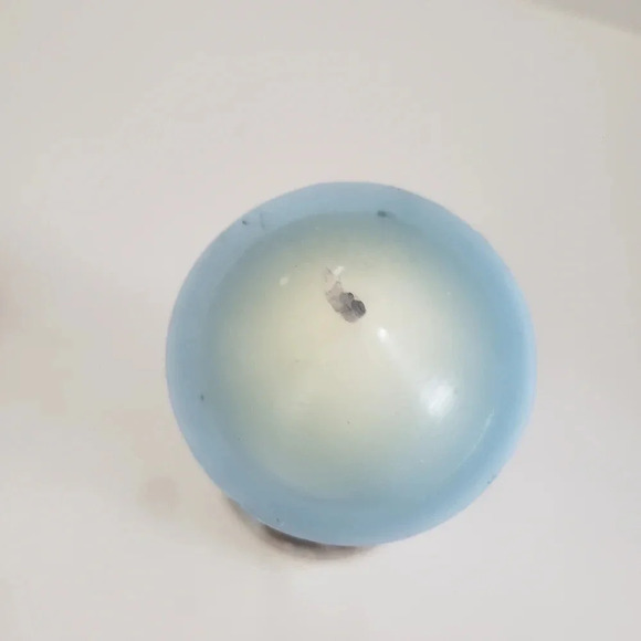 1980s Christmas Adoration Nativity Silhouette Scene Blue Candle with  Stand. - Picture 7 of 11